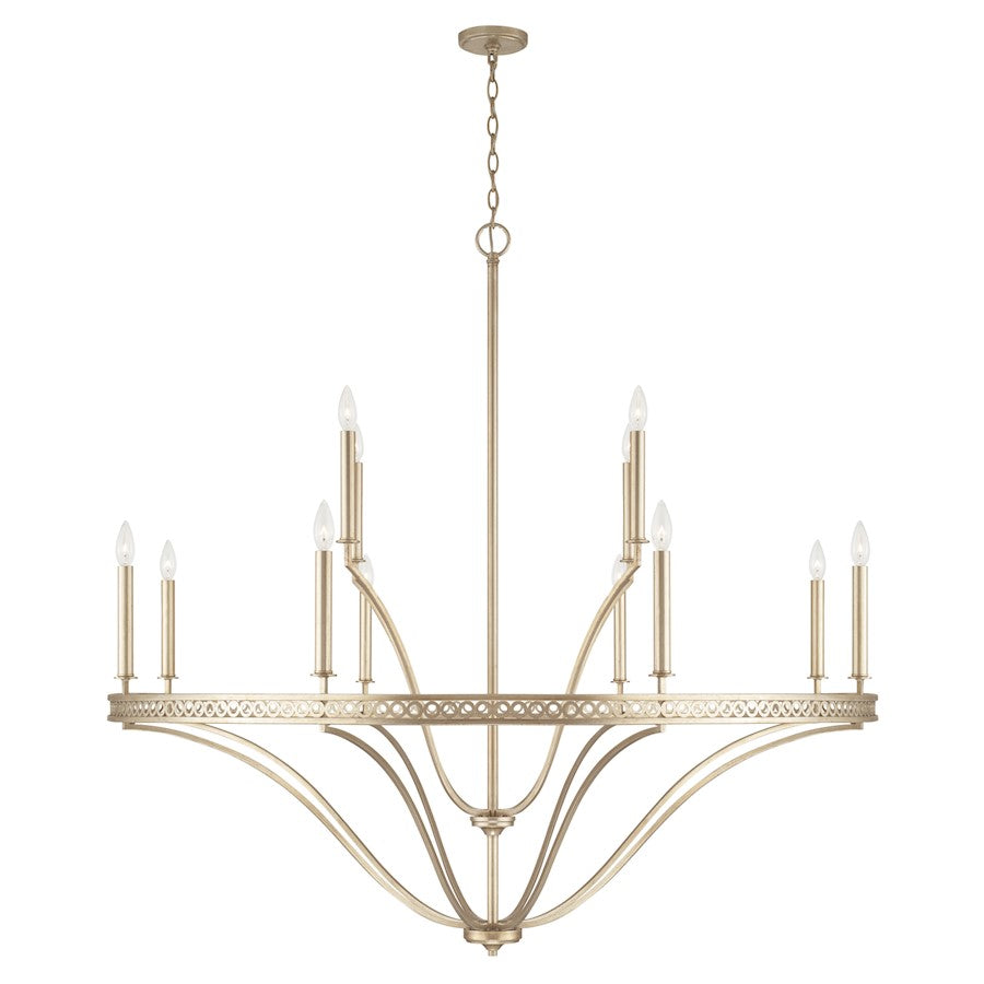 Capital Lighting Isabella 12 Light Chandelier in Winter Gold