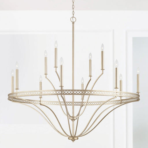 Capital Lighting Isabella 12 Light Chandelier in Winter Gold