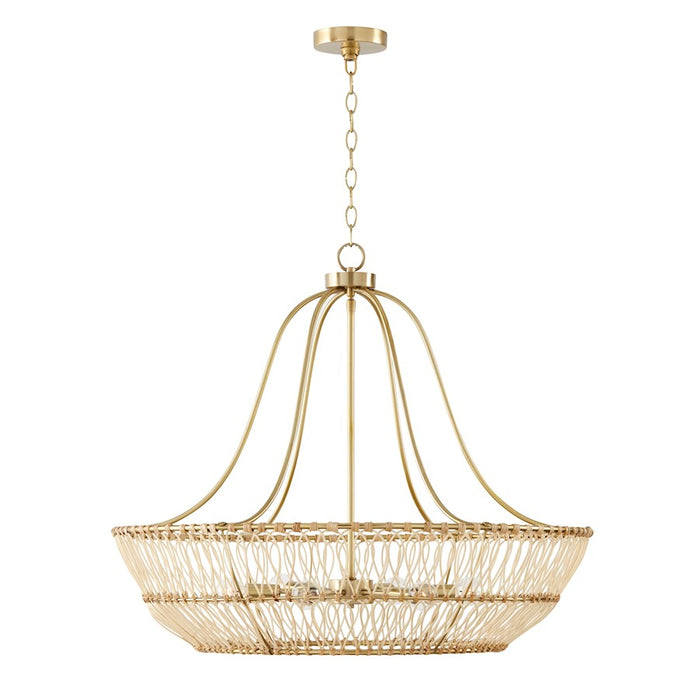 Capital Lighting Wren 6 Light Chandelier, Matte Brass