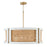 Capital Lighting Lola 6 Light Chandelier, Flat White/Matte Brass