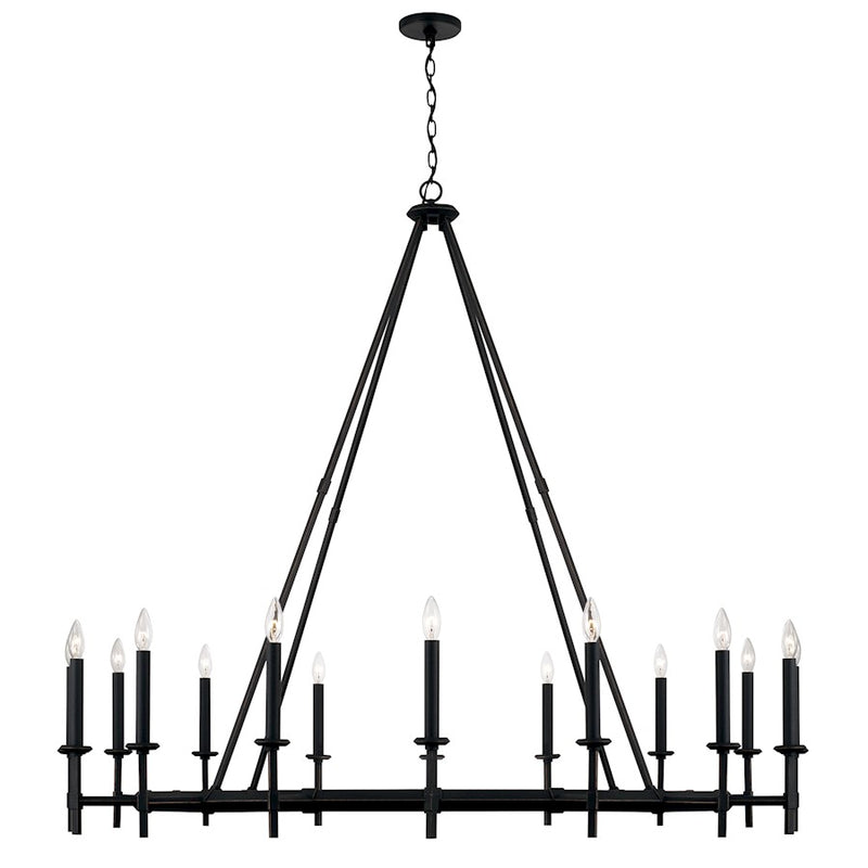 Capital Lighting Ogden Chandelier, Brushed Black Iron