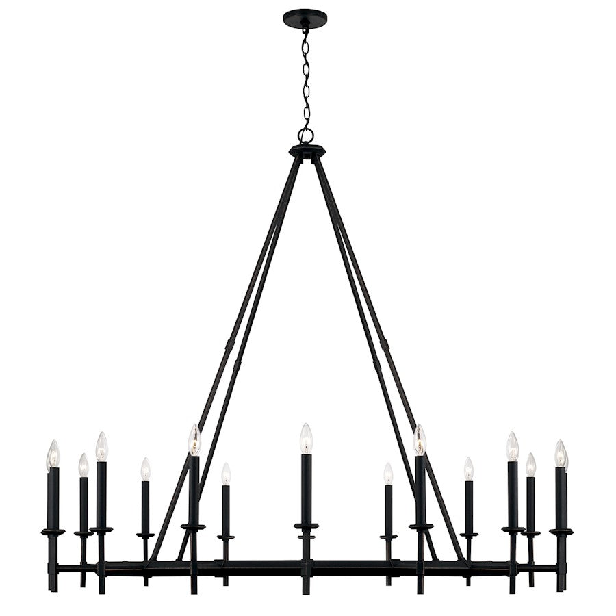 Capital Lighting Ogden Chandelier, Brushed Black Iron