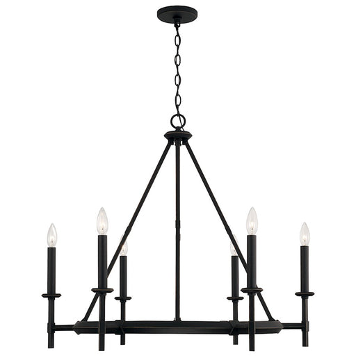 Capital Lighting Ogden 6 Light Chandelier, Brushed Black Iron