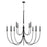 Capital Lighting Amara 12 Light Chandelier, Matte Black/Brass