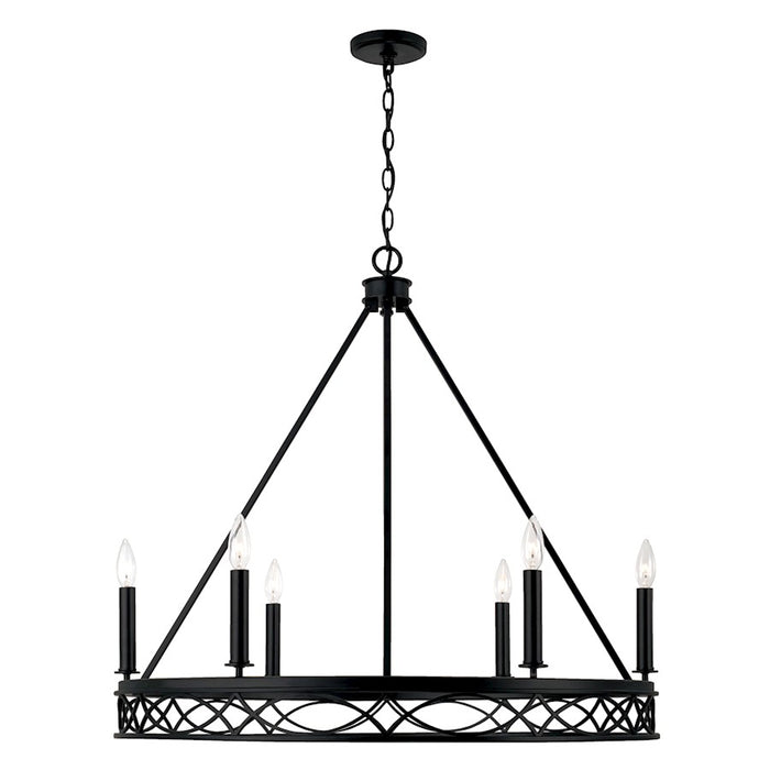 Capital Lighting Avery 6 Light Chandelier, Matte Black