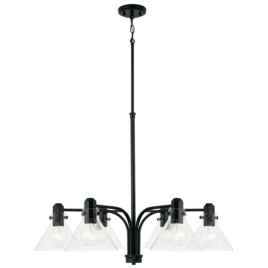 Capital Lighting Greer 6 Light Chandelier, Clear