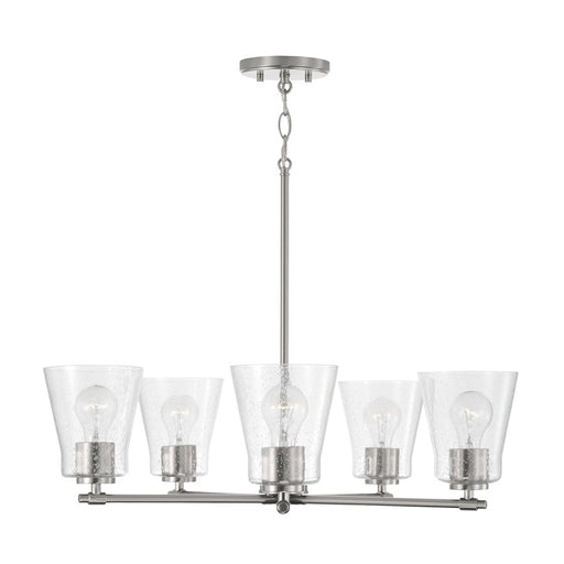 Capital Lighting Baker 5 Light Chandelier, Clear Seeded