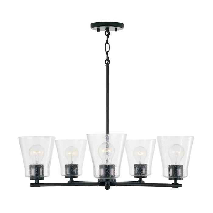 Capital Lighting Baker 5 Light Chandelier, Clear Seeded