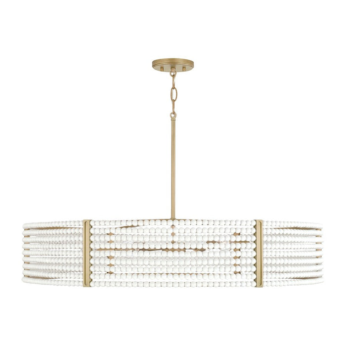 Capital Lighting Brynn 6 Light Chandelier, Aged Brass Painted