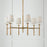 Capital Lighting Tulum 6 Light Chandelier, Brass/Natural