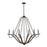 Capital Lighting Clive 6 Light Chandelier, Grey/Black
