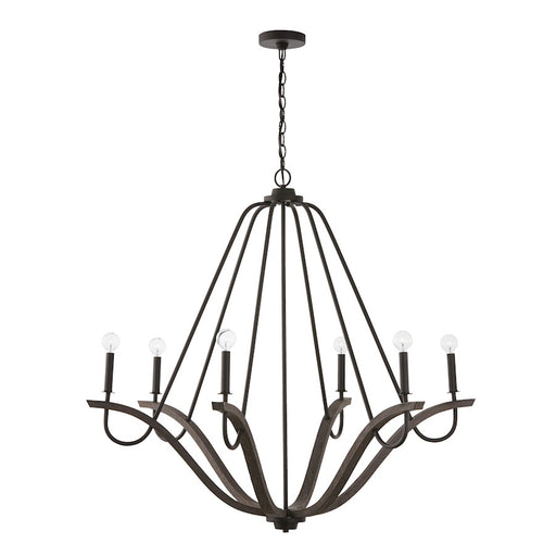 Capital Lighting Clive 6 Light Chandelier, Grey/Black