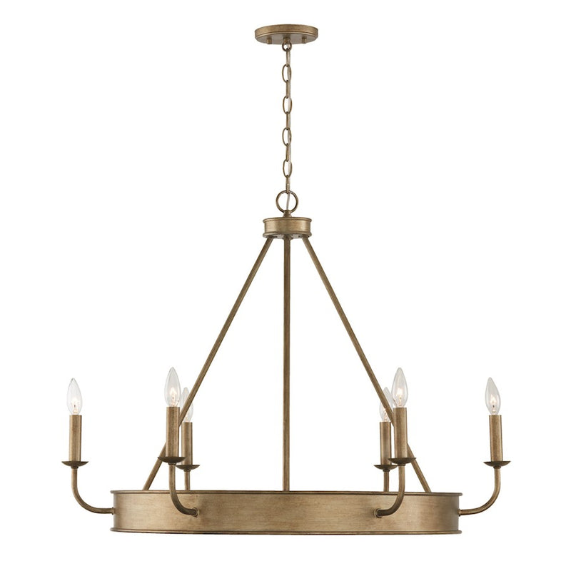 Capital Lighting Nole Chandelier, Gold