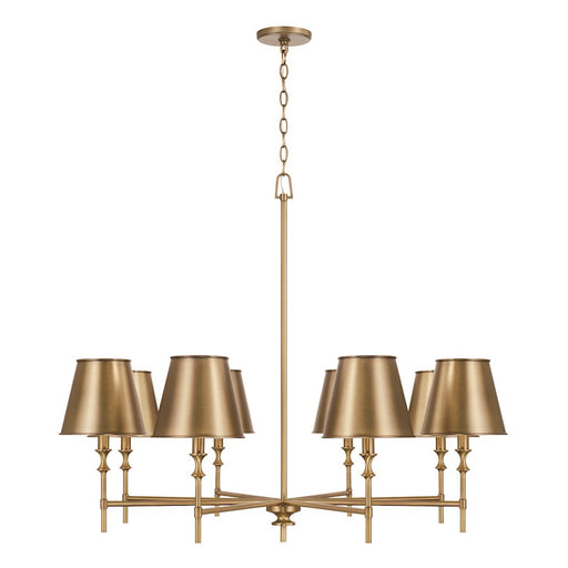 Capital Lighting Whitney Chandelier, Brass/White