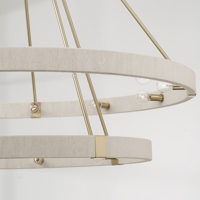 Capital Lighting Delaney 20 Light Chandelier, Matte Brass