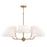Capital Lighting Welsley Chandelier, Brass/White