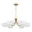 Capital Lighting Reece 6 Light Chandelier, Brass/White/White