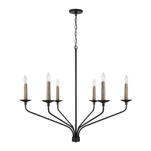 Capital Lighting Wilder 6 Light Chandelier, Black