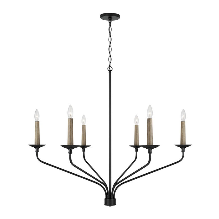 Capital Lighting Wilder 6 Light Chandelier, Black