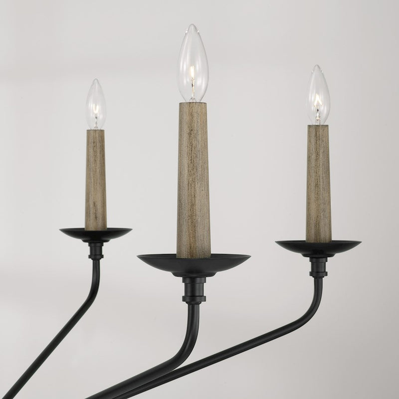 Capital Lighting Wilder 6 Light Chandelier, Black