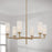 Capital Lighting Alyssa 6 Light Chandelier, Brass/Faux Alabaster