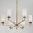 Capital Lighting Alyssa 6 Light Chandelier, Brass/Faux Alabaster