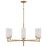 Capital Lighting Alyssa 6 Light Chandelier, Brass/Faux Alabaster