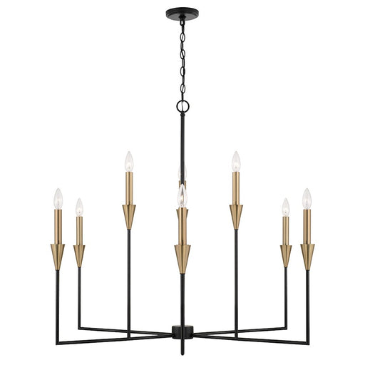 Capital Lighting Avant Chandelier, Brass/Black