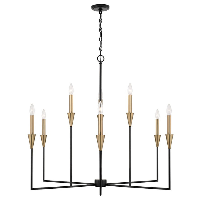 Capital Lighting Avant Chandelier, Brass/Black