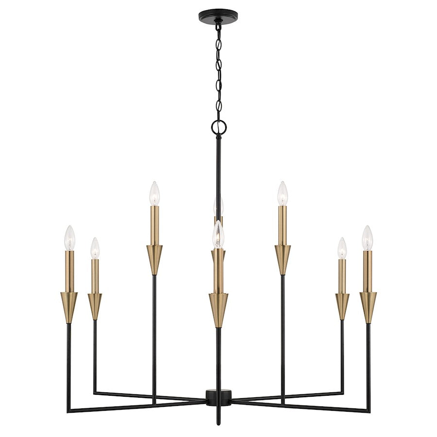 Capital Lighting Avant Chandelier, Brass/Black