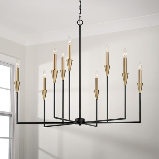 Capital Lighting Avant Chandelier, Brass/Black