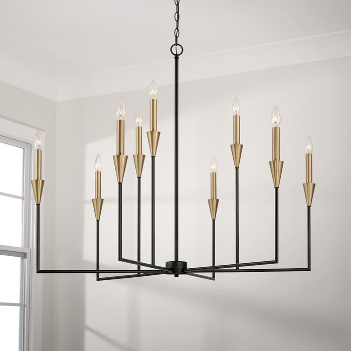 Capital Lighting Avant Chandelier, Brass/Black