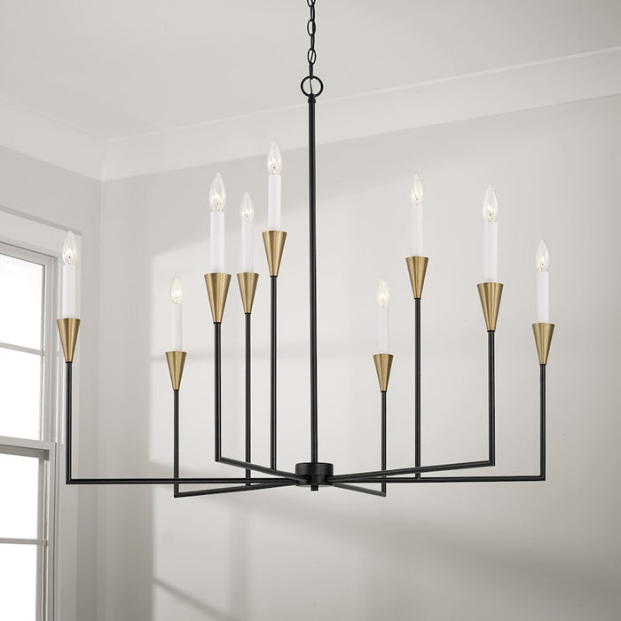 Capital Lighting Avant Chandelier, Brass/Black