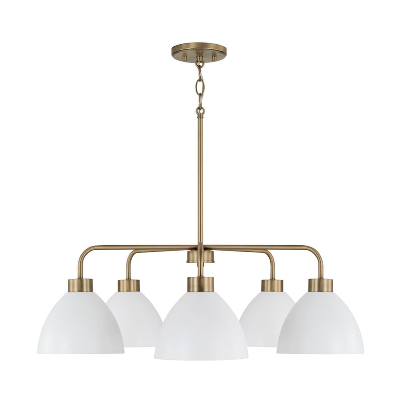 Homeplace Lighting Ross 5 Chandelier, Brass