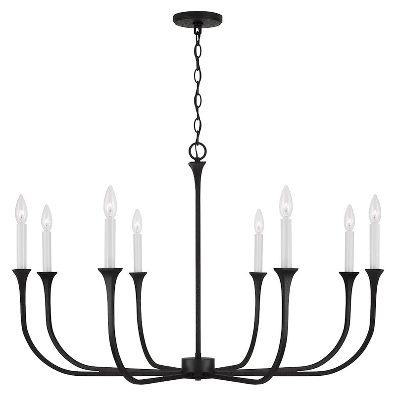 Capital Lighting Decklan Chandelier, Black Iron