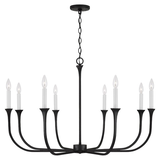 Capital Lighting Decklan Chandelier, Black Iron