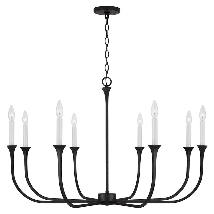 Capital Lighting Decklan Chandelier, Black Iron