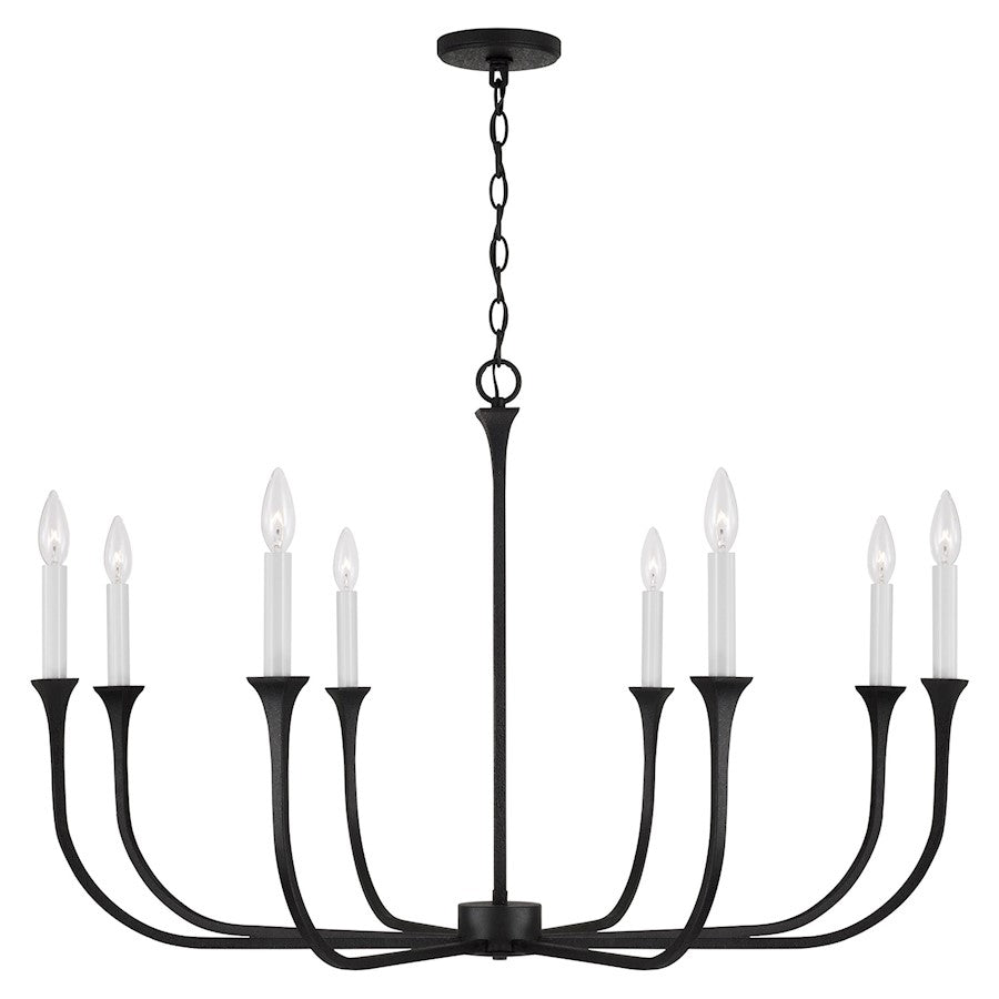 Capital Lighting Decklan Chandelier, Black Iron