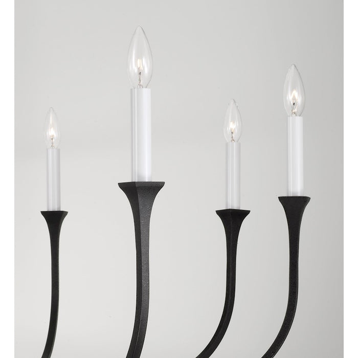 Capital Lighting Decklan Chandelier, Black Iron