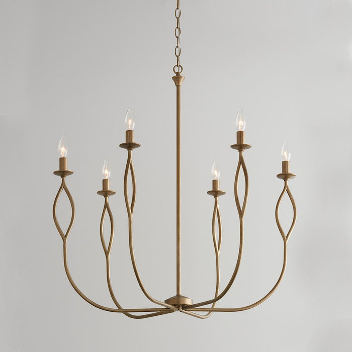 Capital Lighting Cohen 6 Light Chandelier, Mystic Luster