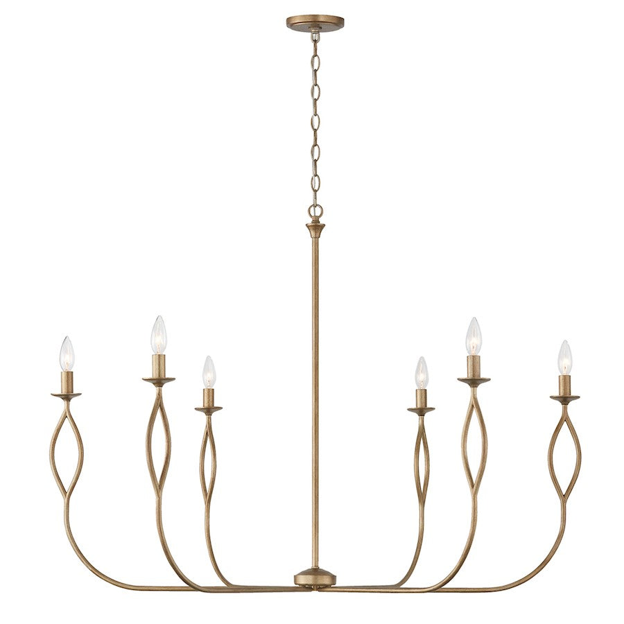 Capital Lighting Cohen 6 Light Chandelier, Mystic Luster