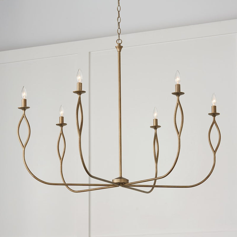 Capital Lighting Cohen 6 Light Chandelier, Mystic Luster