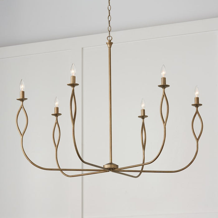 Capital Lighting Cohen 6 Light Chandelier, Mystic Luster
