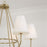 Capital Lighting Julia 6Lt Chandelier, Brass/White Straights