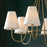 Capital Lighting Julia 6Lt Chandelier, Brass/White Straights