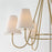 Capital Lighting Julia 6Lt Chandelier, Brass/White Straights