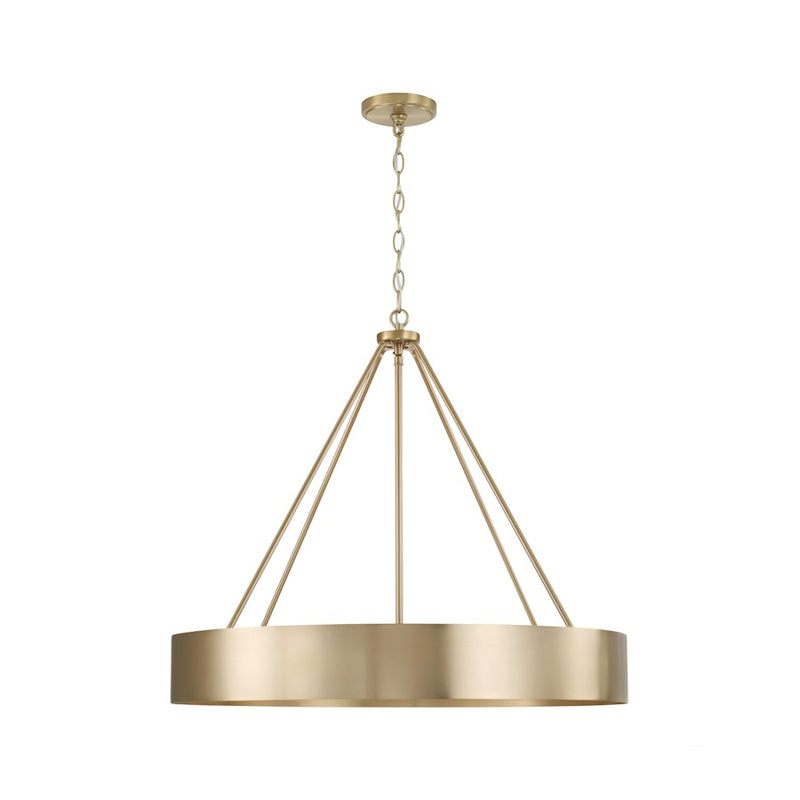 Capital Lighting Weller 4Lt Chandelier, Matte Brass