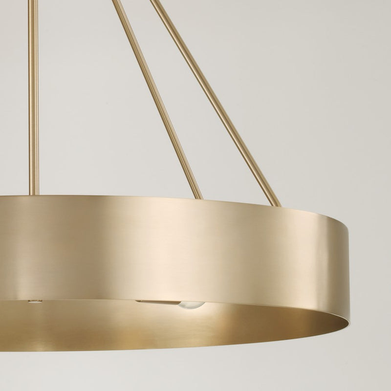 Capital Lighting Weller 4Lt Chandelier, Matte Brass