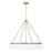 Capital Lighting Weller 4Lt Chandelier, Matte Brass/White