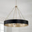 Capital Lighting Weller 4Lt Chandelier, Matte Brass/Black